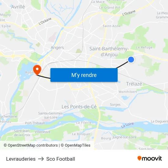 Levrauderies to Sco Football map