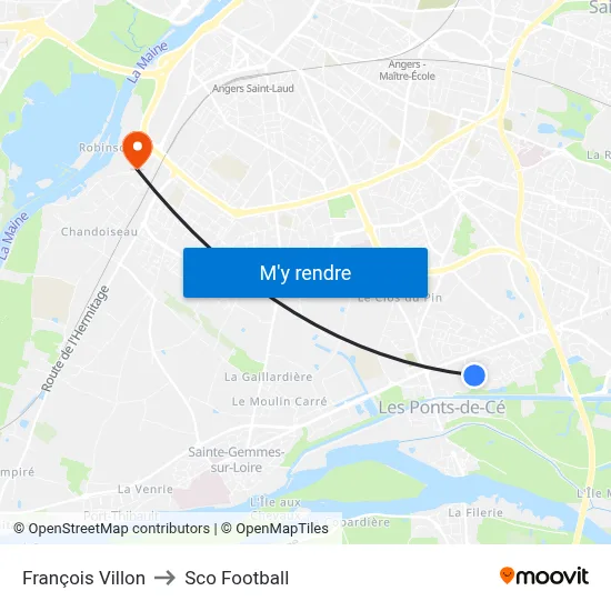 François Villon to Sco Football map