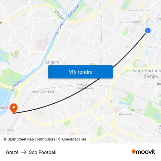 Grazé to Sco Football map