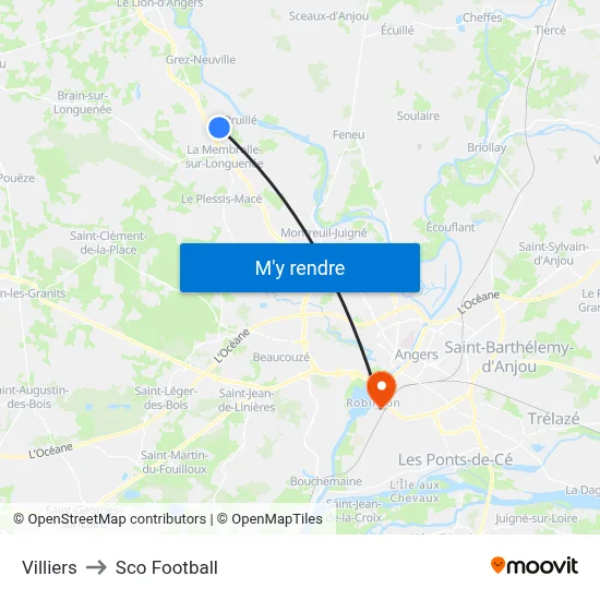 Villiers to Sco Football map