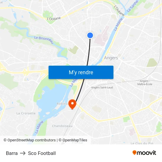 Barra to Sco Football map