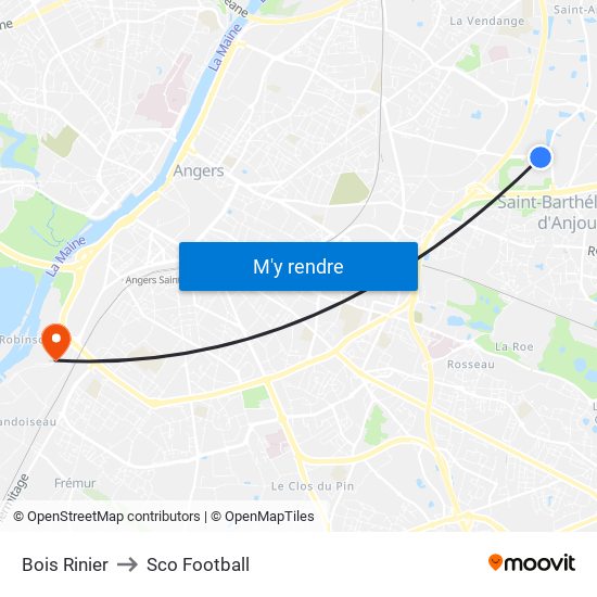 Bois Rinier to Sco Football map