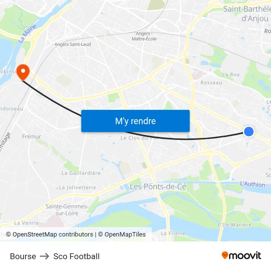 Bourse to Sco Football map