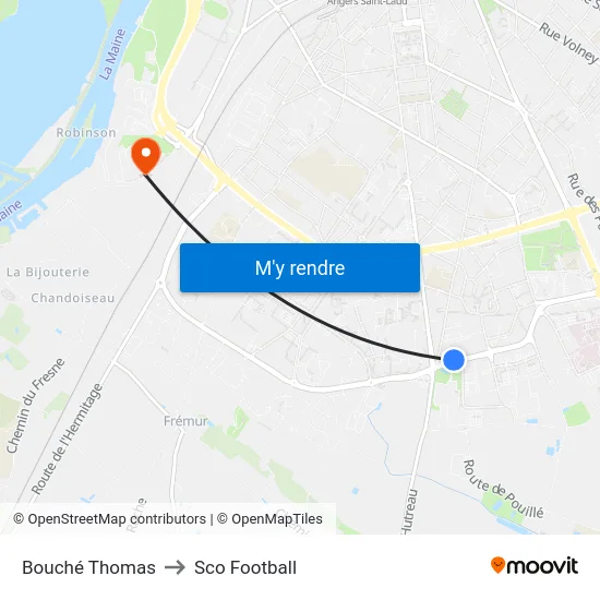 Bouché Thomas to Sco Football map