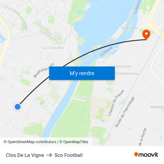 Clos De La Vigne to Sco Football map