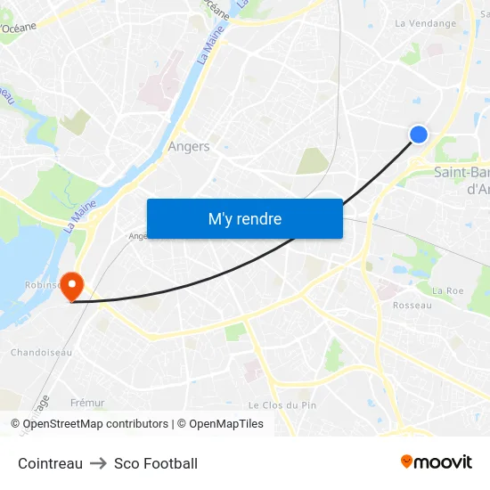 Cointreau to Sco Football map