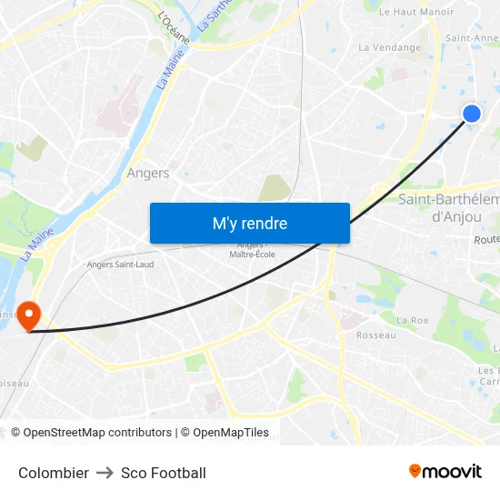 Colombier to Sco Football map