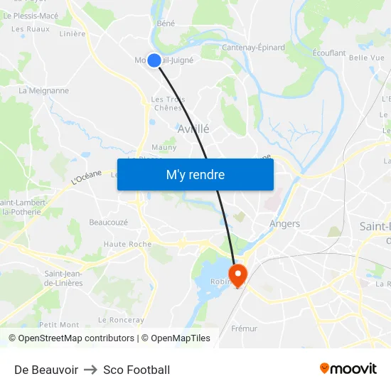 De Beauvoir to Sco Football map