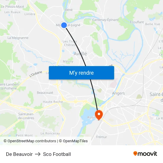 De Beauvoir to Sco Football map