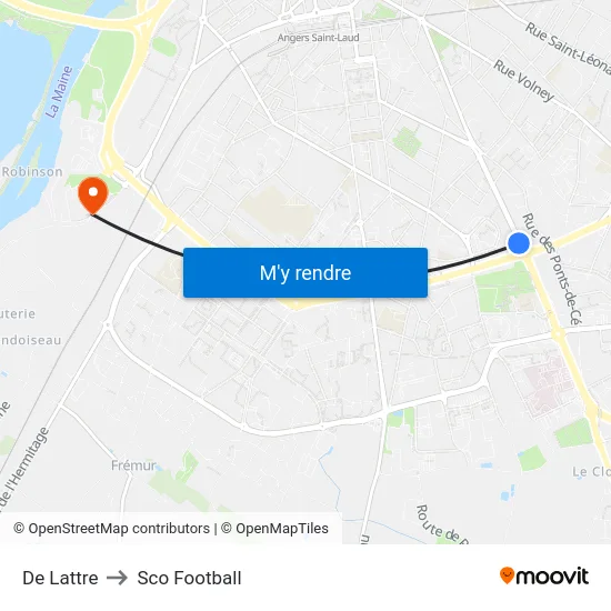 De Lattre to Sco Football map