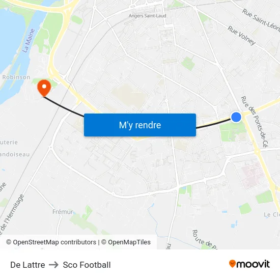 De Lattre to Sco Football map