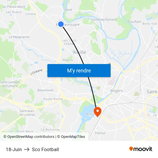 18 Juin to Sco Football map
