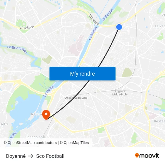 Doyenné to Sco Football map