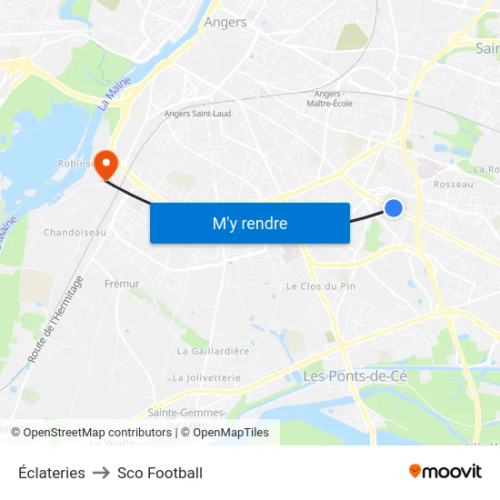 Éclateries to Sco Football map