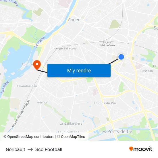 Géricault to Sco Football map