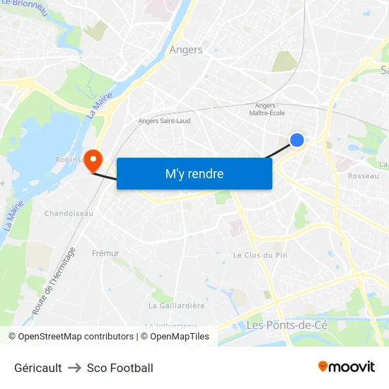 Géricault to Sco Football map