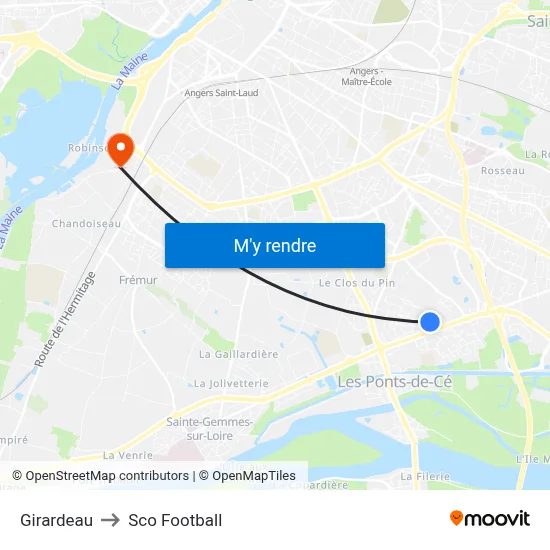 Girardeau to Sco Football map