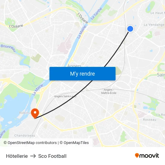 Hôtellerie to Sco Football map