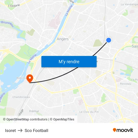 Isoret to Sco Football map