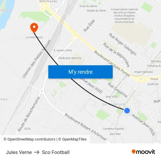 Jules Verne to Sco Football map