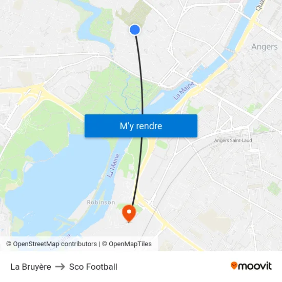 La Bruyère to Sco Football map
