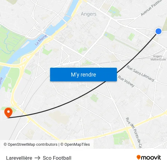 Larevellière to Sco Football map