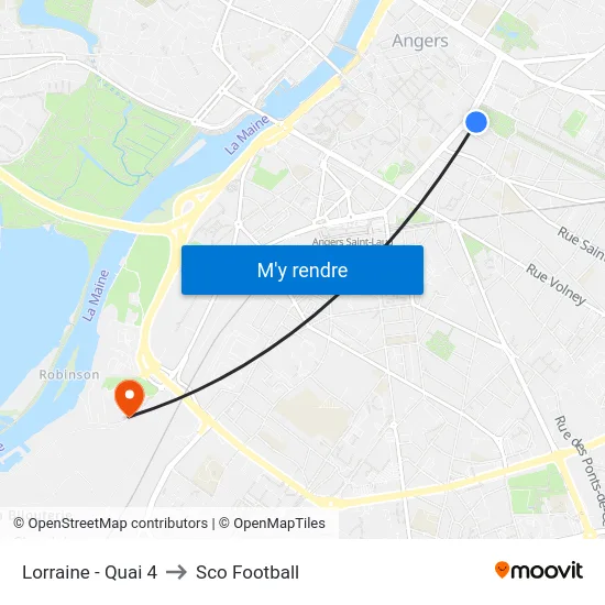 Lorraine - Quai 4 to Sco Football map