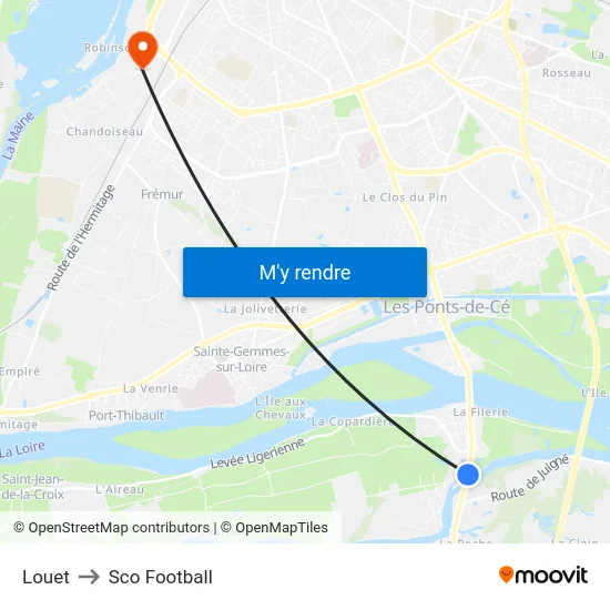 Louet to Sco Football map
