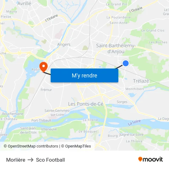 Morlière to Sco Football map