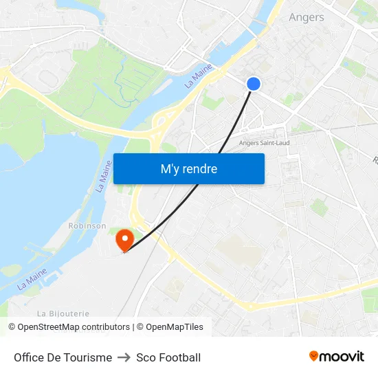 Office De Tourisme to Sco Football map
