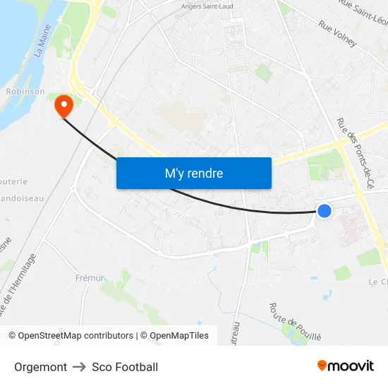 Orgemont to Sco Football map