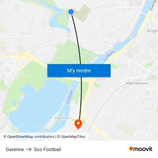 Garenne to Sco Football map