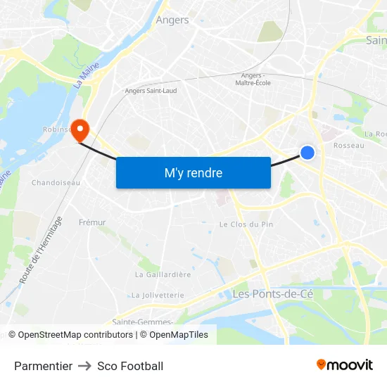 Parmentier to Sco Football map