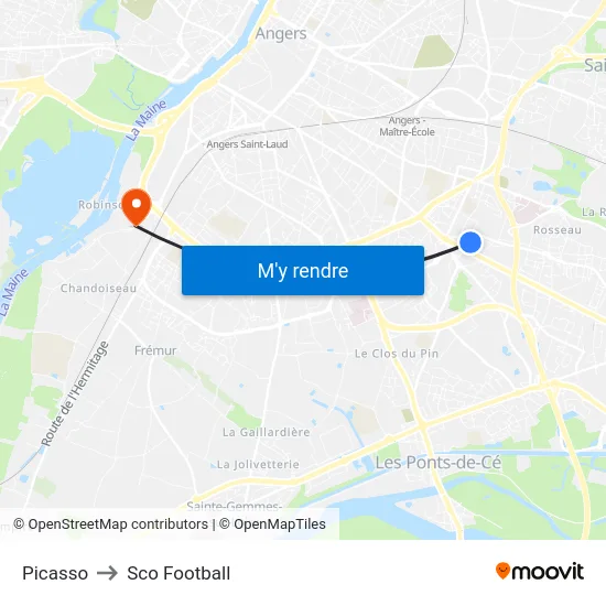 Picasso to Sco Football map