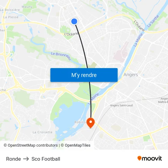 Ronde to Sco Football map
