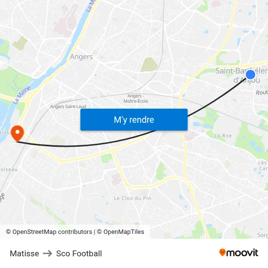 Matisse to Sco Football map