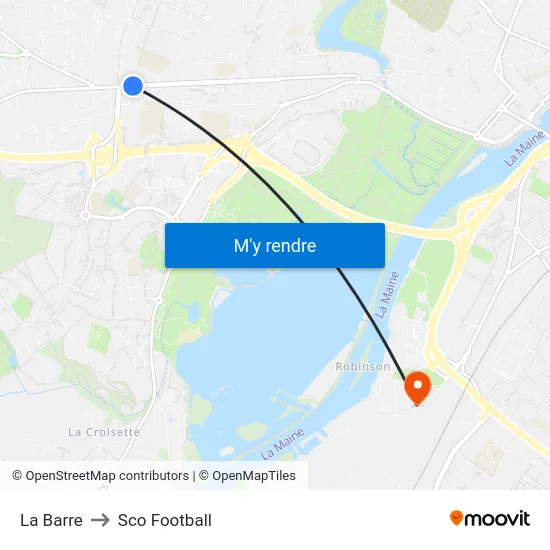 La Barre to Sco Football map