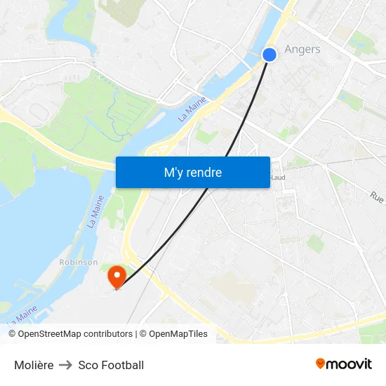 Molière to Sco Football map