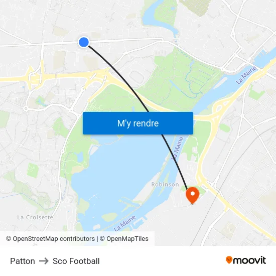Patton to Sco Football map
