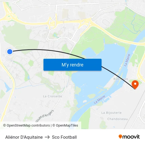 Aliénor D'Aquitaine to Sco Football map