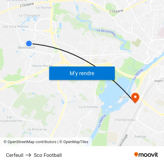 Cerfeuil to Sco Football map