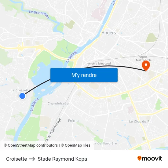 Croisette to Stade Raymond Kopa map