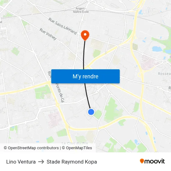 Lino Ventura to Stade Raymond Kopa map