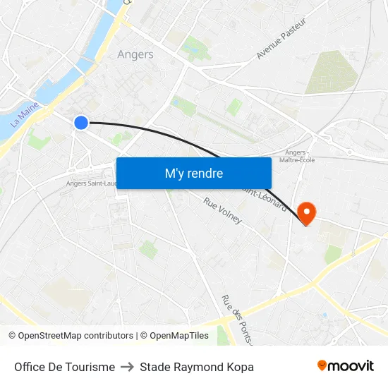 Office De Tourisme to Stade Raymond Kopa map