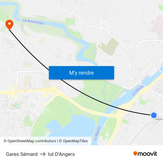 Gares Sémard to Iut D'Angers map