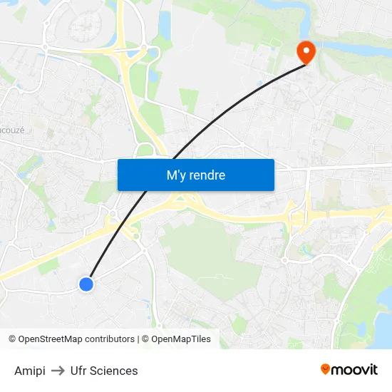 Amipi to Ufr Sciences map