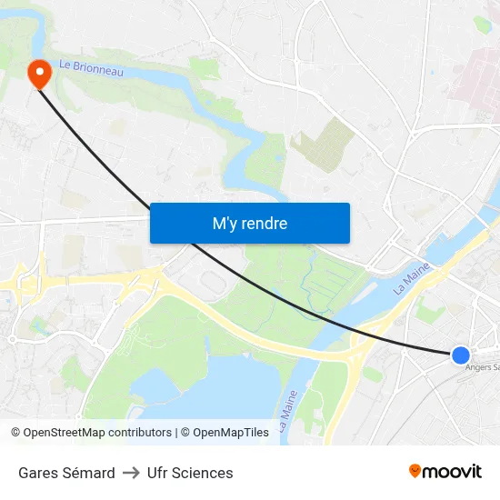 Gares Sémard to Ufr Sciences map