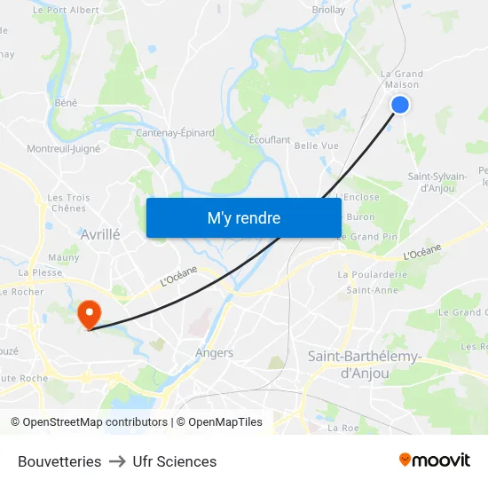 Bouvetteries to Ufr Sciences map
