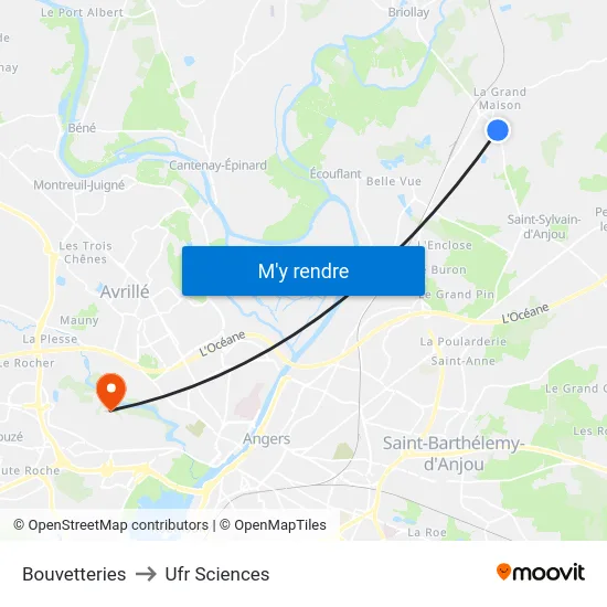 Bouvetteries to Ufr Sciences map