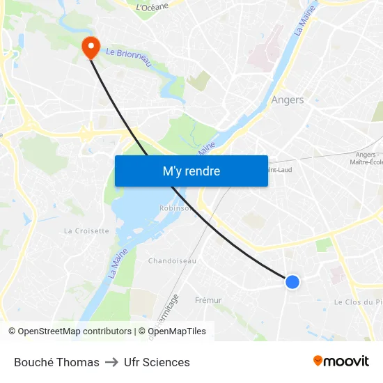 Bouché Thomas to Ufr Sciences map